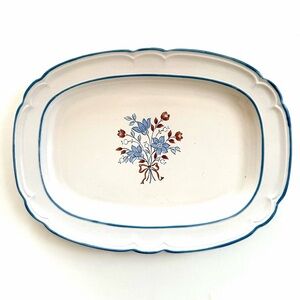 Vintage Cordella Stoneware Bluet Pattern Serving Platter Made in Japan 12-1/2"
